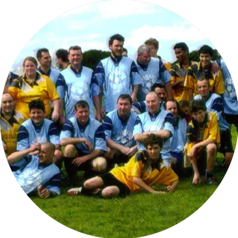 Daniel’s father with his team